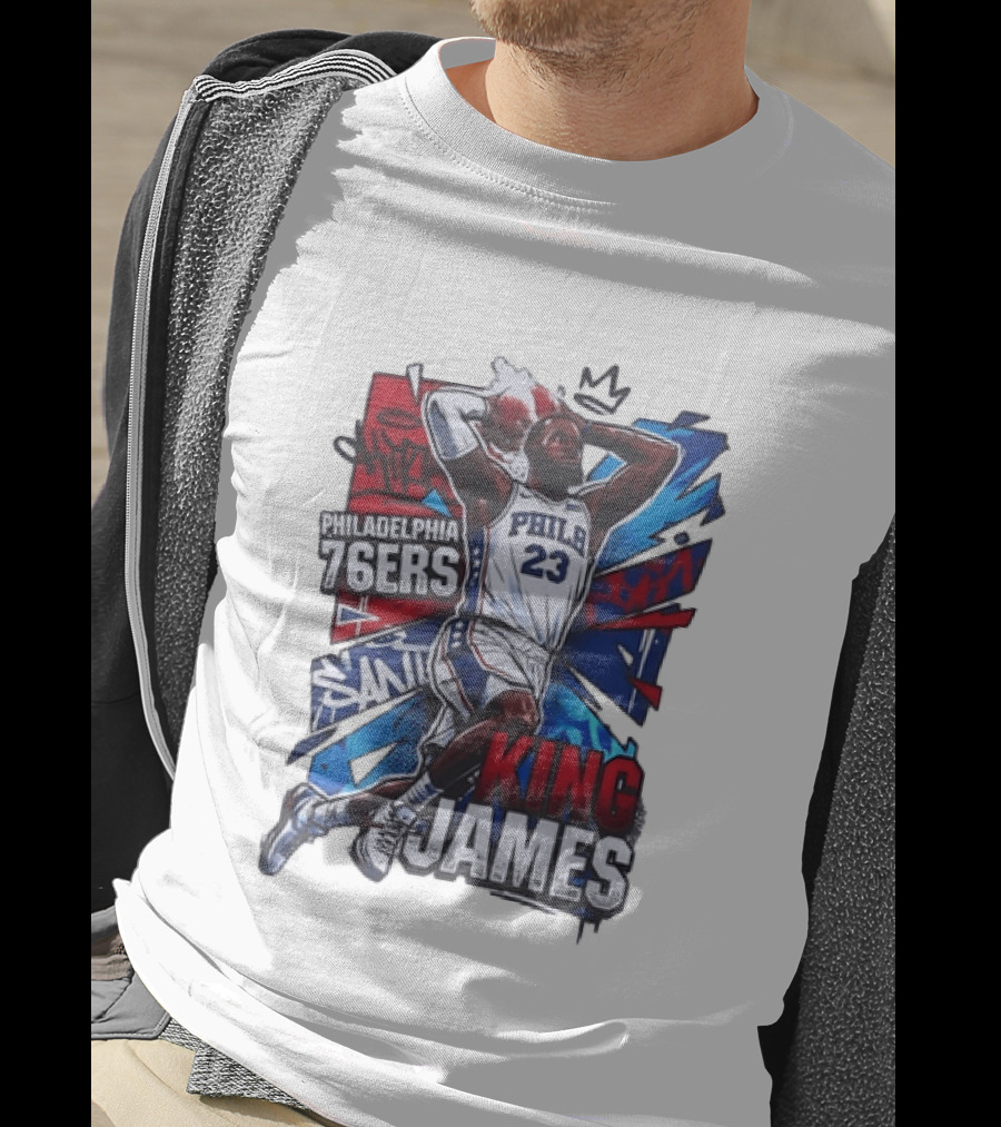 Philadelphia 76ers King James 23 Basketball Dynamic Dunk T-Shirt