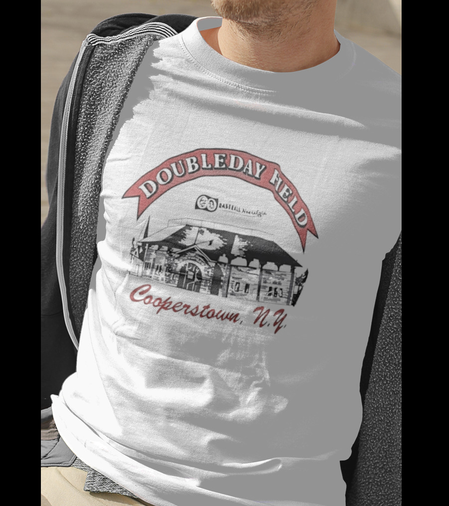 Doubleday Field Cooperstown NY Baseball Stadium Nostalgia T-Shirt