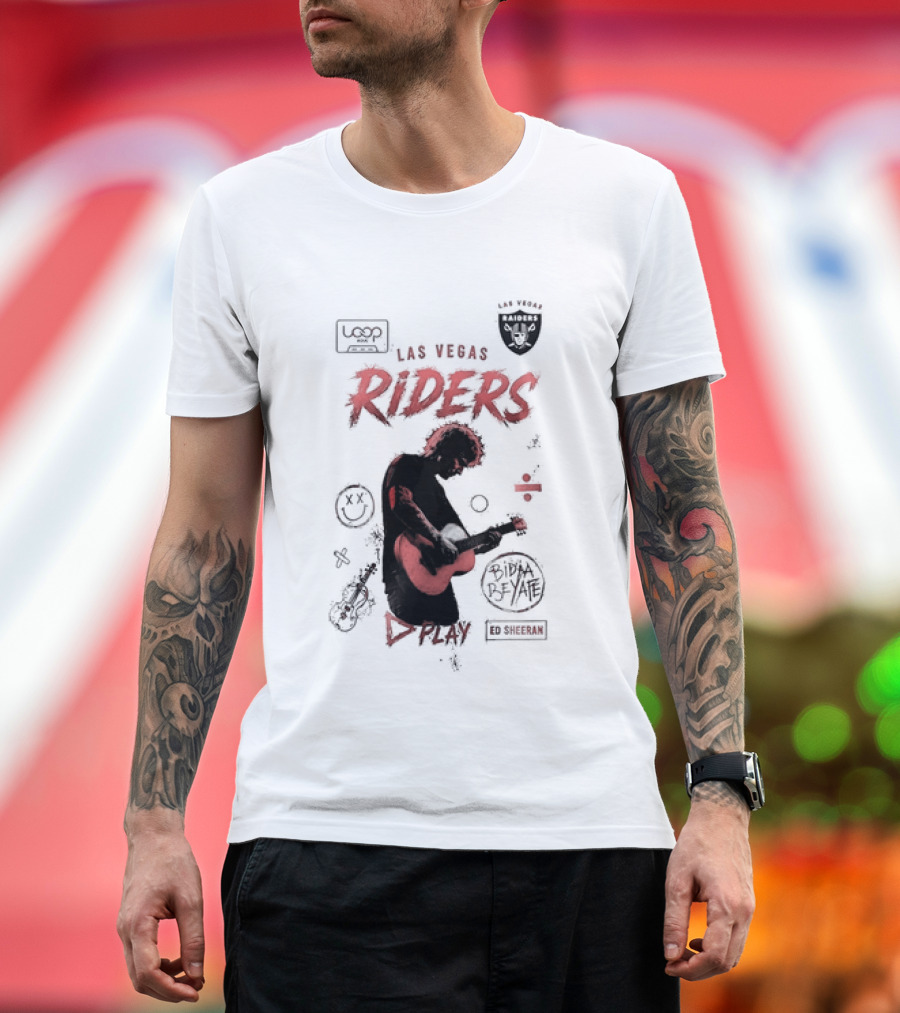 Las Vegas Riders Ed Sheeran Raiders Collage T-Shirt