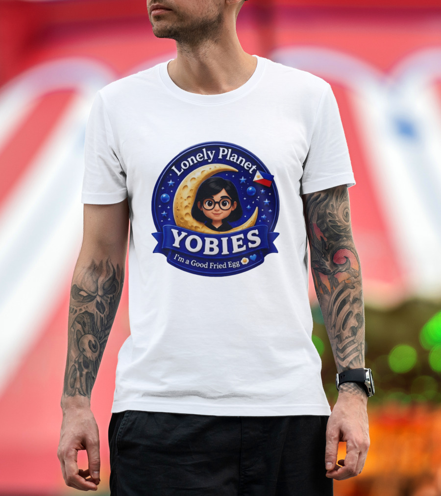 Lonely Planet Yobies I'm A Good Fried Egg Moon And Stars T-Shirt