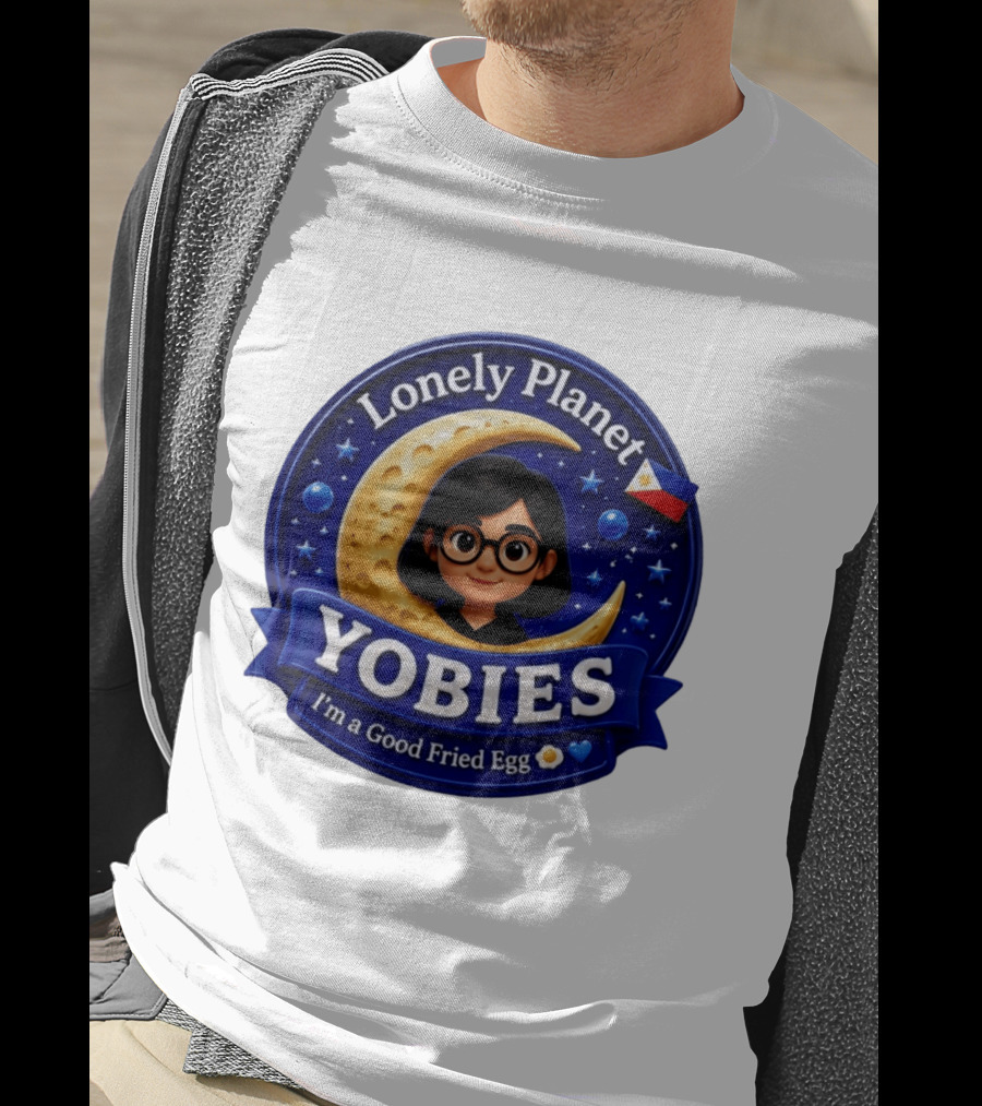 Lonely Planet Yobies I'm A Good Fried Egg Moon And Stars T-Shirt