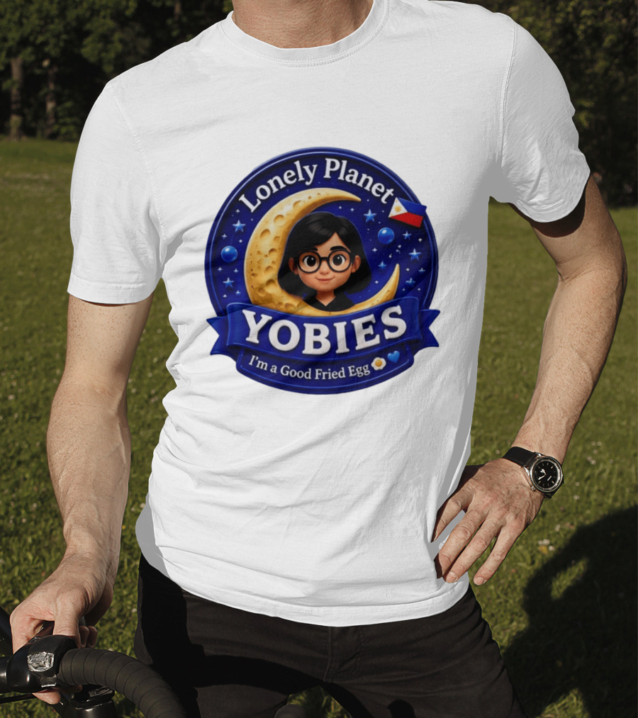 Lonely Planet Yobies I'm A Good Fried Egg Moon And Stars T-Shirt