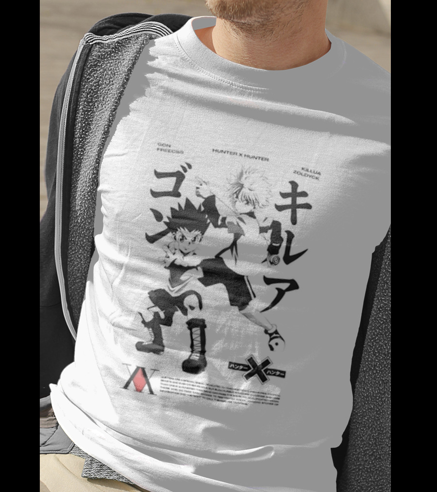Gon Freecss Killua Zoldyck Hunter X Hunter Japanese Text Adventure Duo T-Shirt