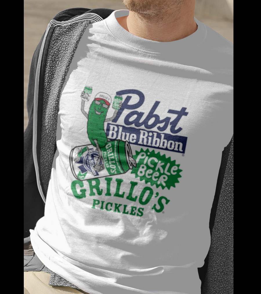 Pabst Blue Ribbon Grillo's Pickles Pickle Beer Festival 2023 T-Shirt