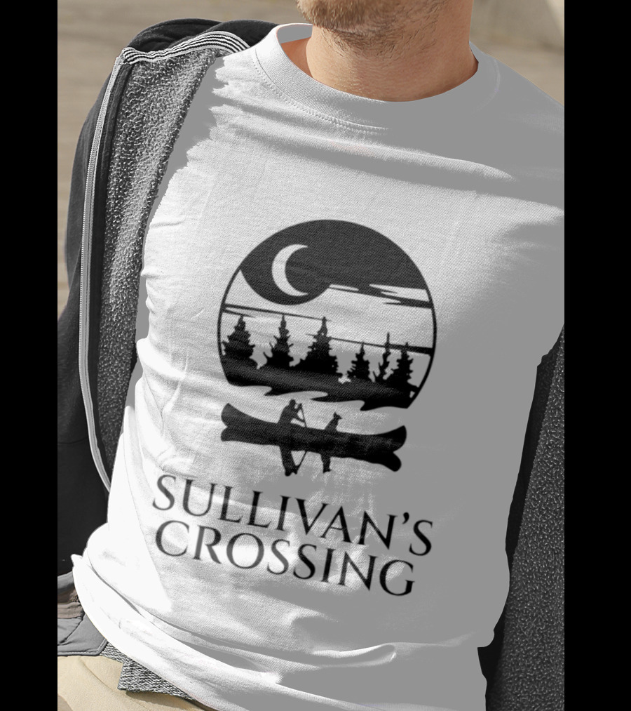 Sullivan's Crossing Canoe Moon Scene Nature Adventure T-Shirt
