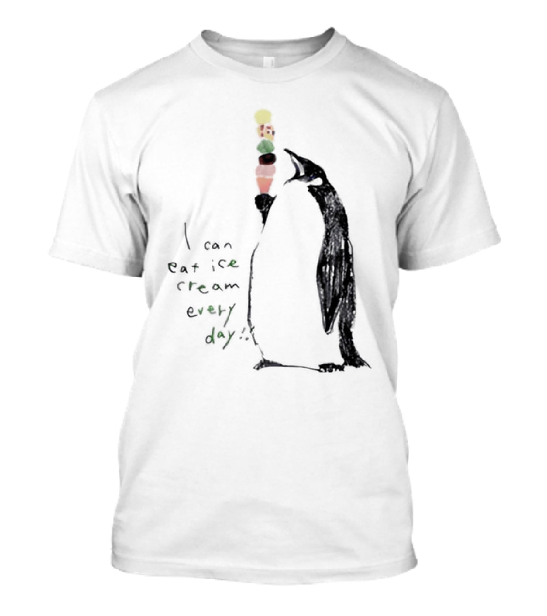 Penguin Eating Ice Cream I Can Eat Ice Cream Every Day T-Shirt