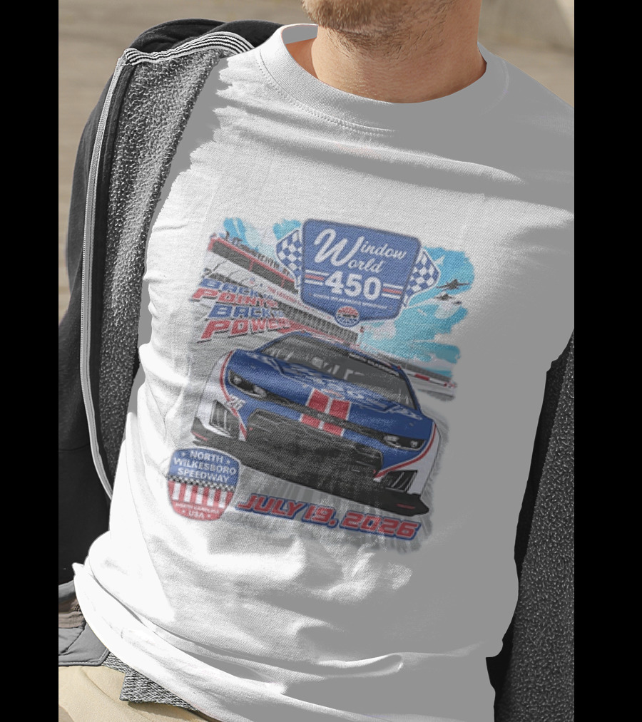 Window World 450 North Wilkesboro Speedway Race July 19 2026 Back To Back Power Racing Event T-Shirt
