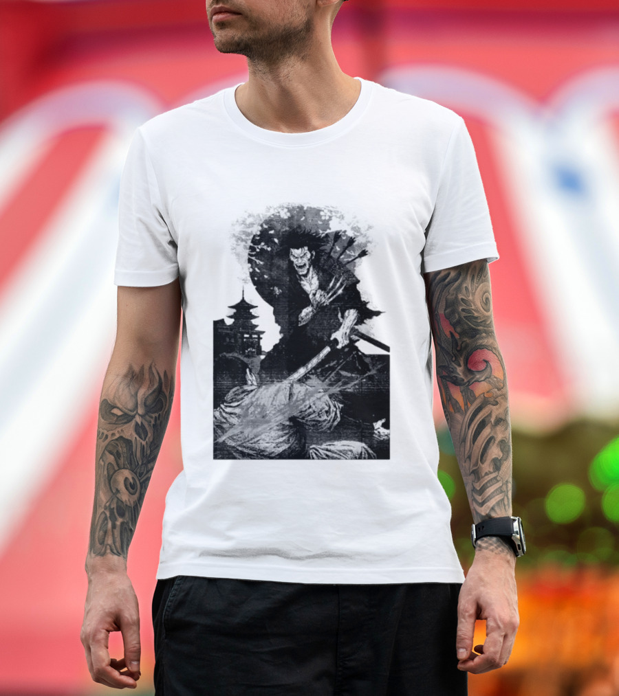 Wolverine Logan Marvel Comics Samurai Japan Sakura Cherry Blossoms Battling Warrior Scene T-Shirt