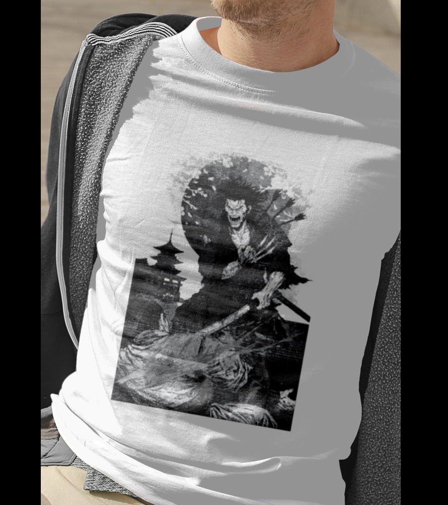 Wolverine Logan Marvel Comics Samurai Japan Sakura Cherry Blossoms Battling Warrior Scene T-Shirt