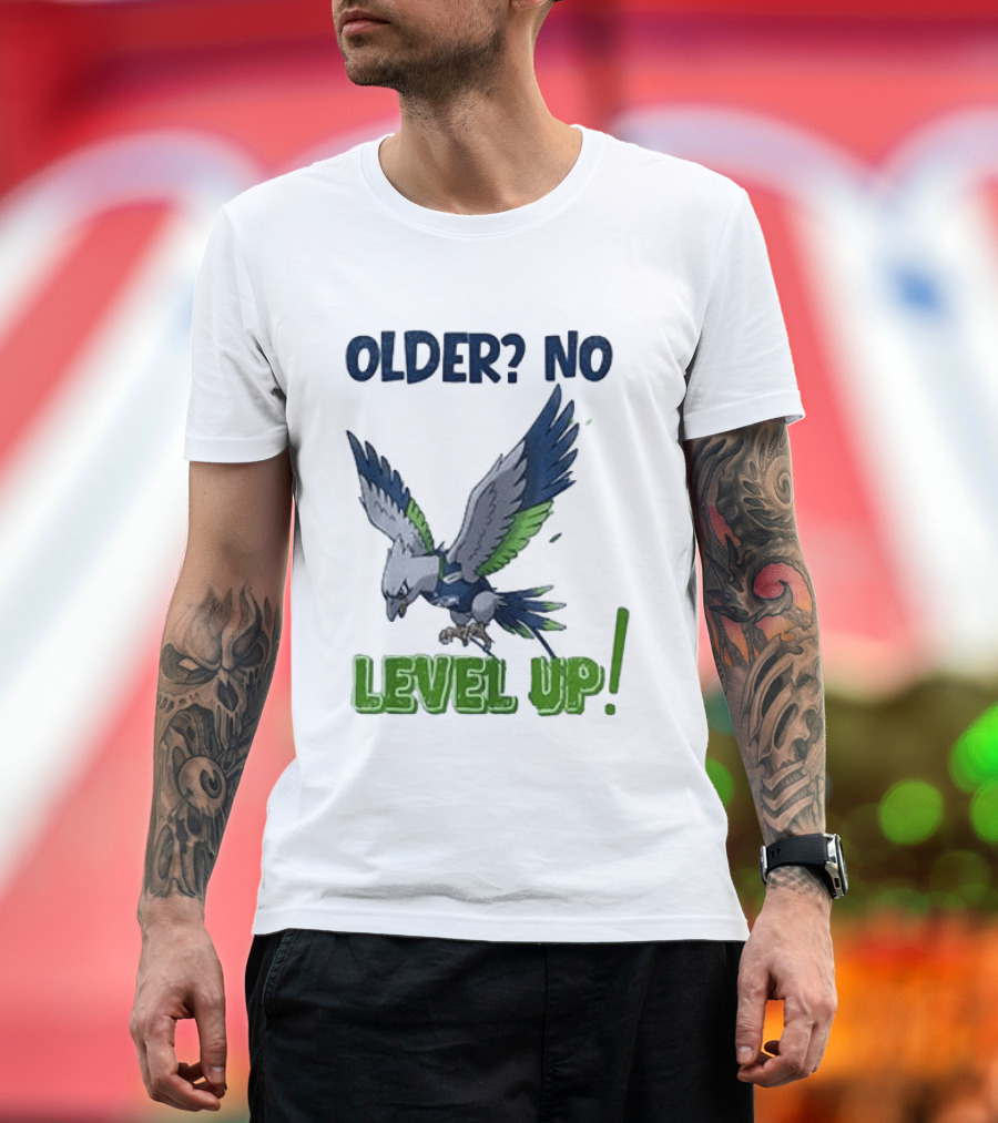 Seattle Seahawks Pokemon 30th Anniversary Older No Level Up T-Shirt
