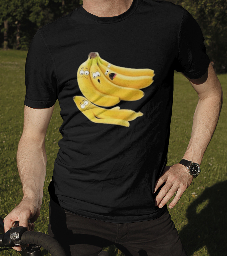 Funny Banana Massacre Organic Bunch Faces T-Shirt