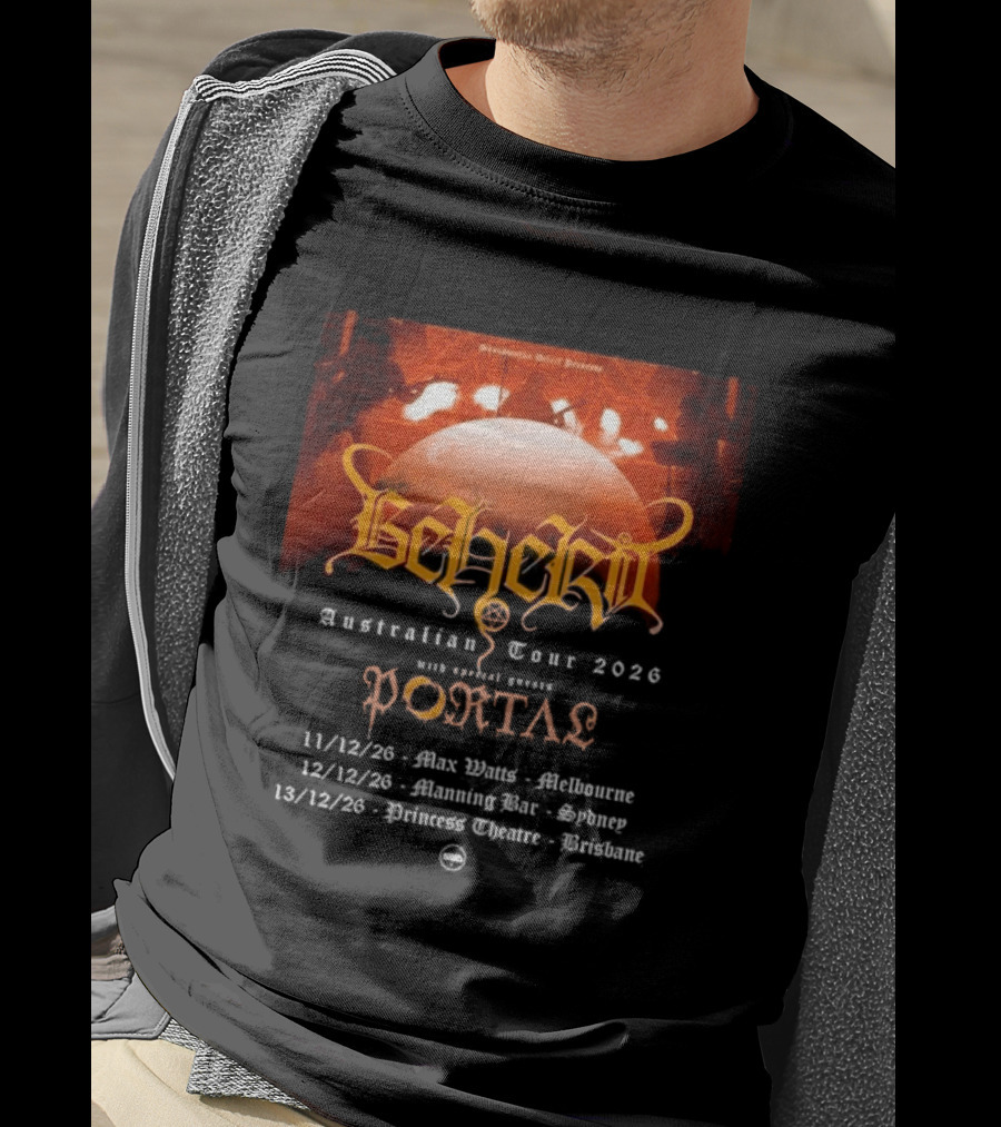 Sombre Dessein Beherit Australian Tour 2026 Special Guests Portal Tour Dates T-Shirt