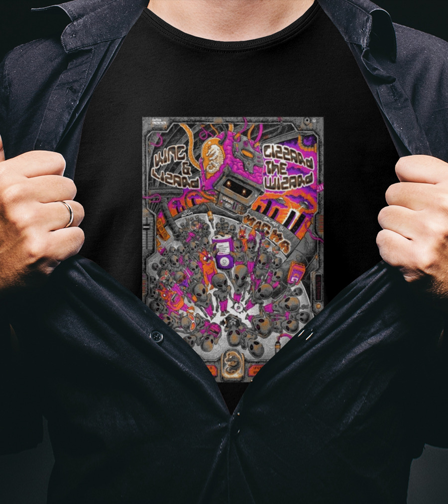 King Gizzard & The Lizard Wizard Aug 22 2026 Forest Hills Stadium Queens New York Tour Under The Bridge Brooklyn T-Shirt
