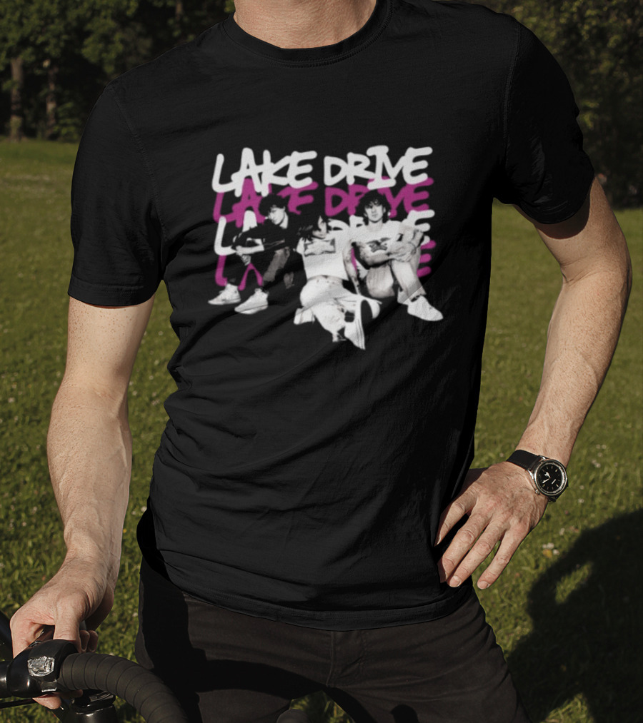 Lake Drive Vintage Vibe Retro Style Casual Crew T-Shirt