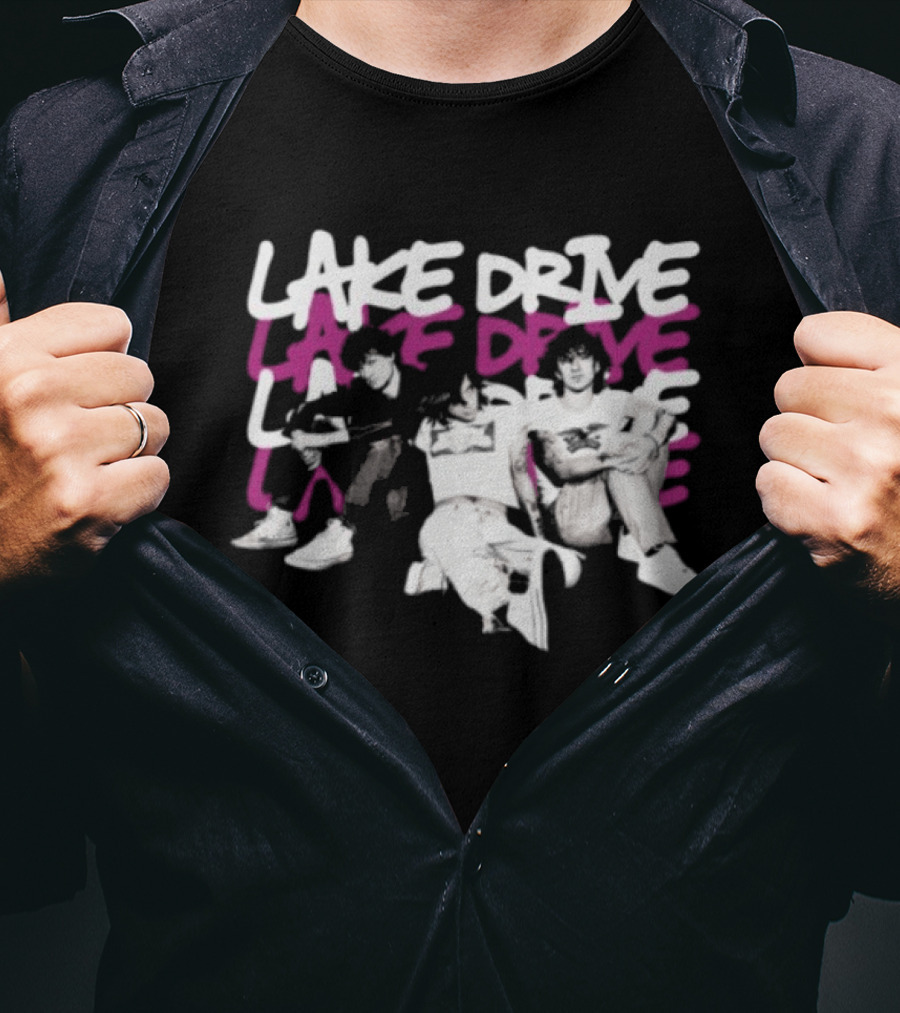 Lake Drive Vintage Vibe Retro Style Casual Crew T-Shirt