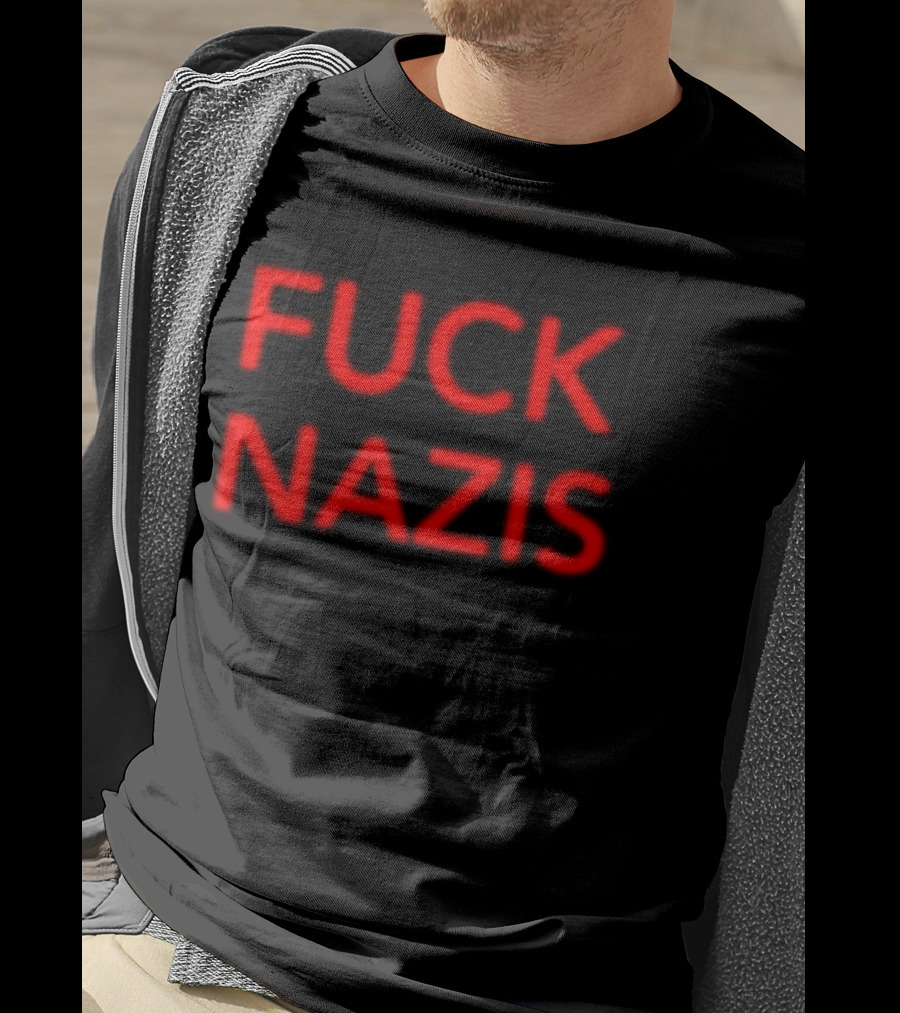 Merchnow Store I Declare War Fuck Nazis Black T-Shirt