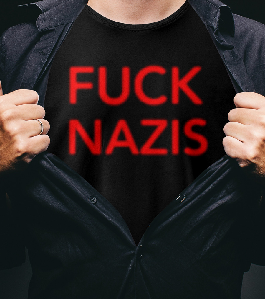 Merchnow Store I Declare War Fuck Nazis Black T-Shirt