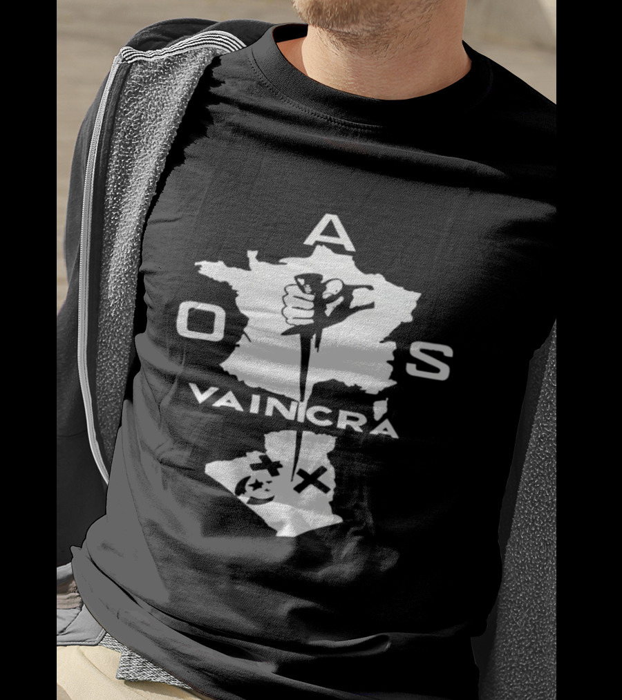 OAS Vaincra France Algeria Map Hand Dagger T-Shirt