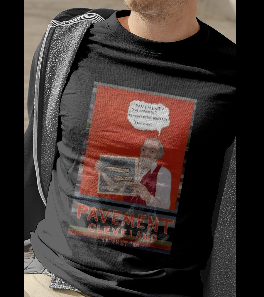Pavement Cleveland July 23 2026 Illustration With Person Holding Framed T-Shirt