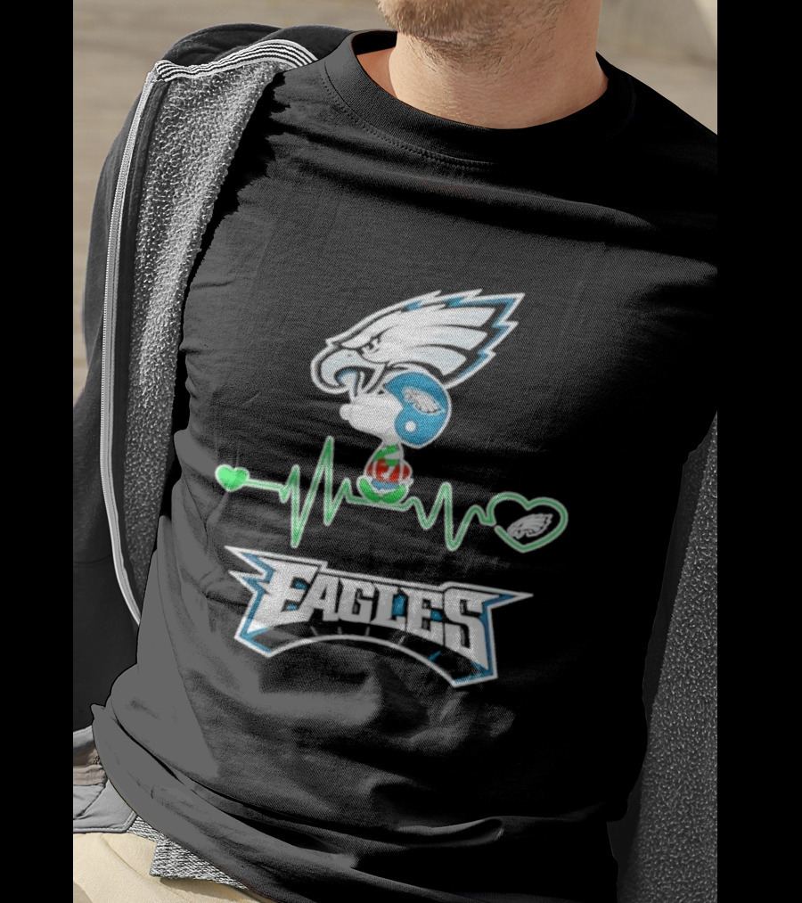 Snoopy Philadelphia Eagles Heartbeat Peanuts 2206 T-Shirt