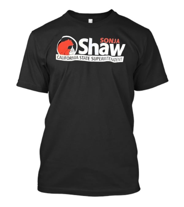 SONJA SHAW California State Superintendent Red Bear California Capitol T-Shirt