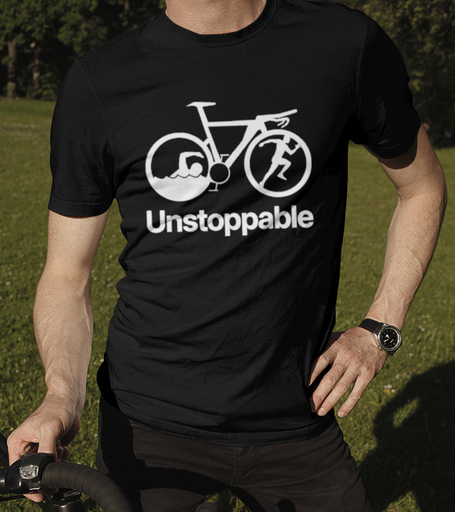 Unstoppable Triathlon Cycling Swimming Running T-Shirt