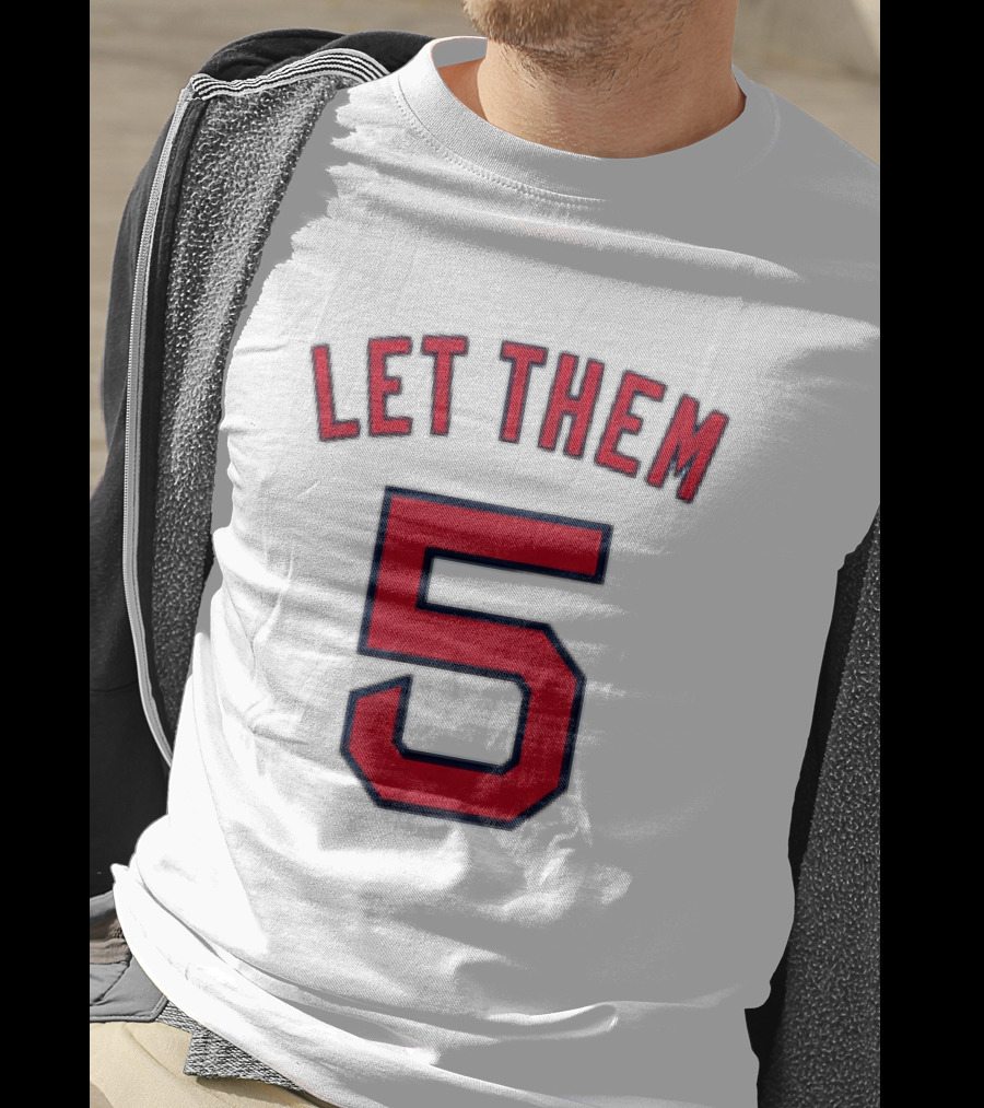 2026 Red Sox Let Them 5 Jersey Giveaway Red Sox Promotion T-Shirt