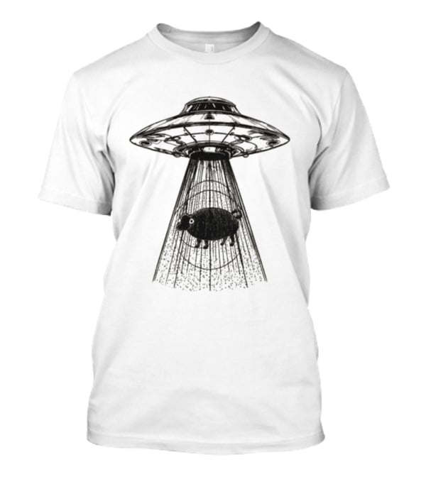 Calvin Harris Ecru UFO Beam White T-Shirt