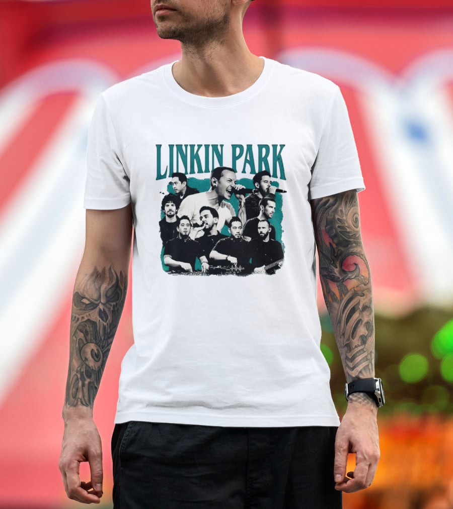 Linkin Park Chester Bennington Mike Shinoda Band Collage T-Shirt
