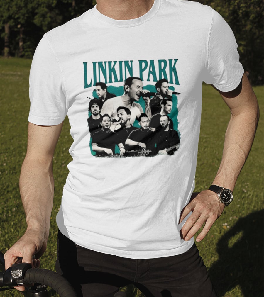Linkin Park Chester Bennington Mike Shinoda Band Collage T-Shirt