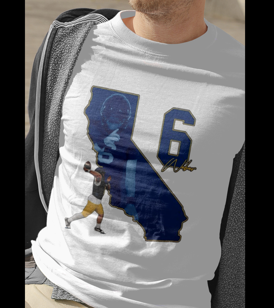 Dane Weber Number 6 California Golden Bears NCAA Map T-Shirt