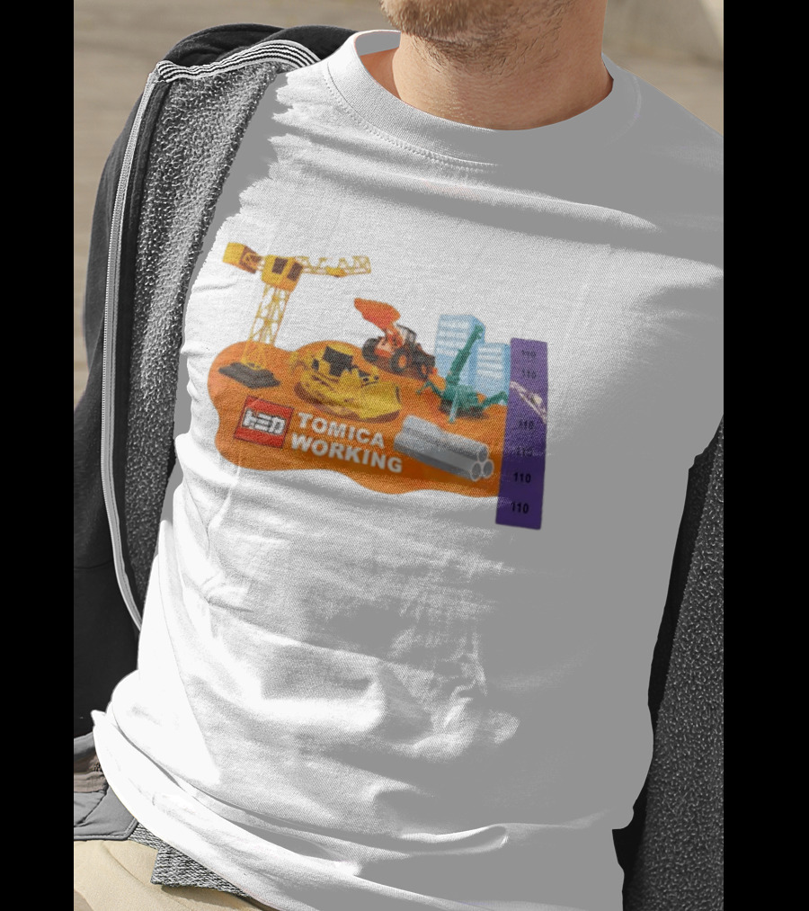 Tomica Working Construction Vehicles Crane Excavator Bulldozer T-Shirt