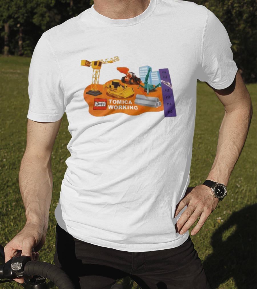 Tomica Working Construction Vehicles Crane Excavator Bulldozer T-Shirt