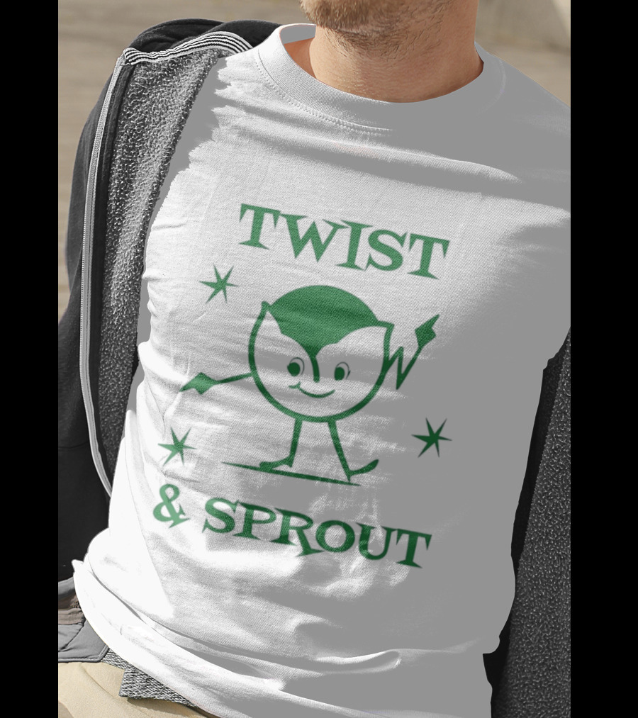 Twist And Sprout Dancing Vegetable Character Fun T-Shirt