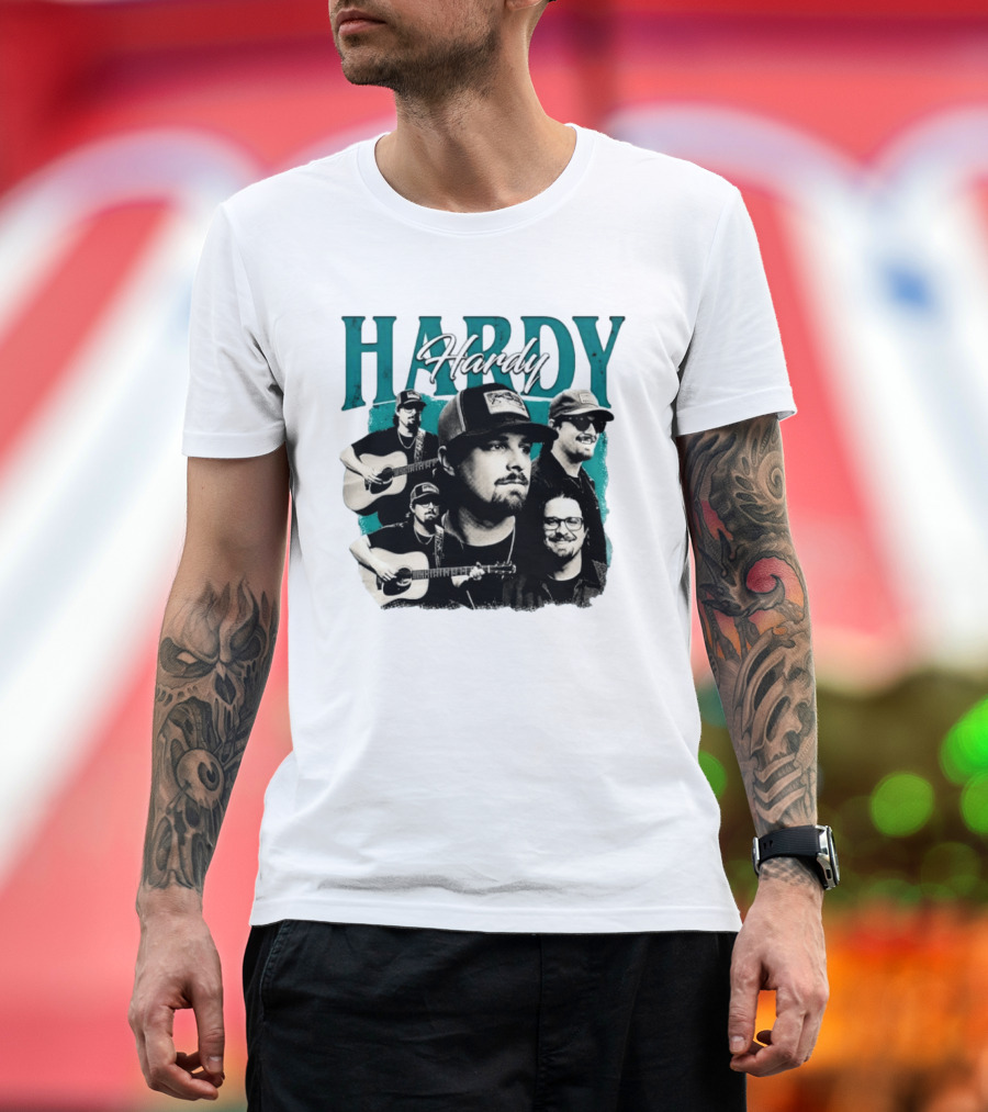 Hardy Country Music Singer Montage Collage T-Shirt