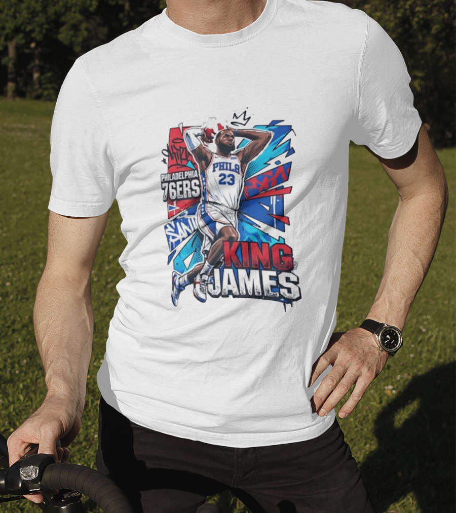 Philadelphia 76ers King James No 23 Dunk Basketball T-Shirt