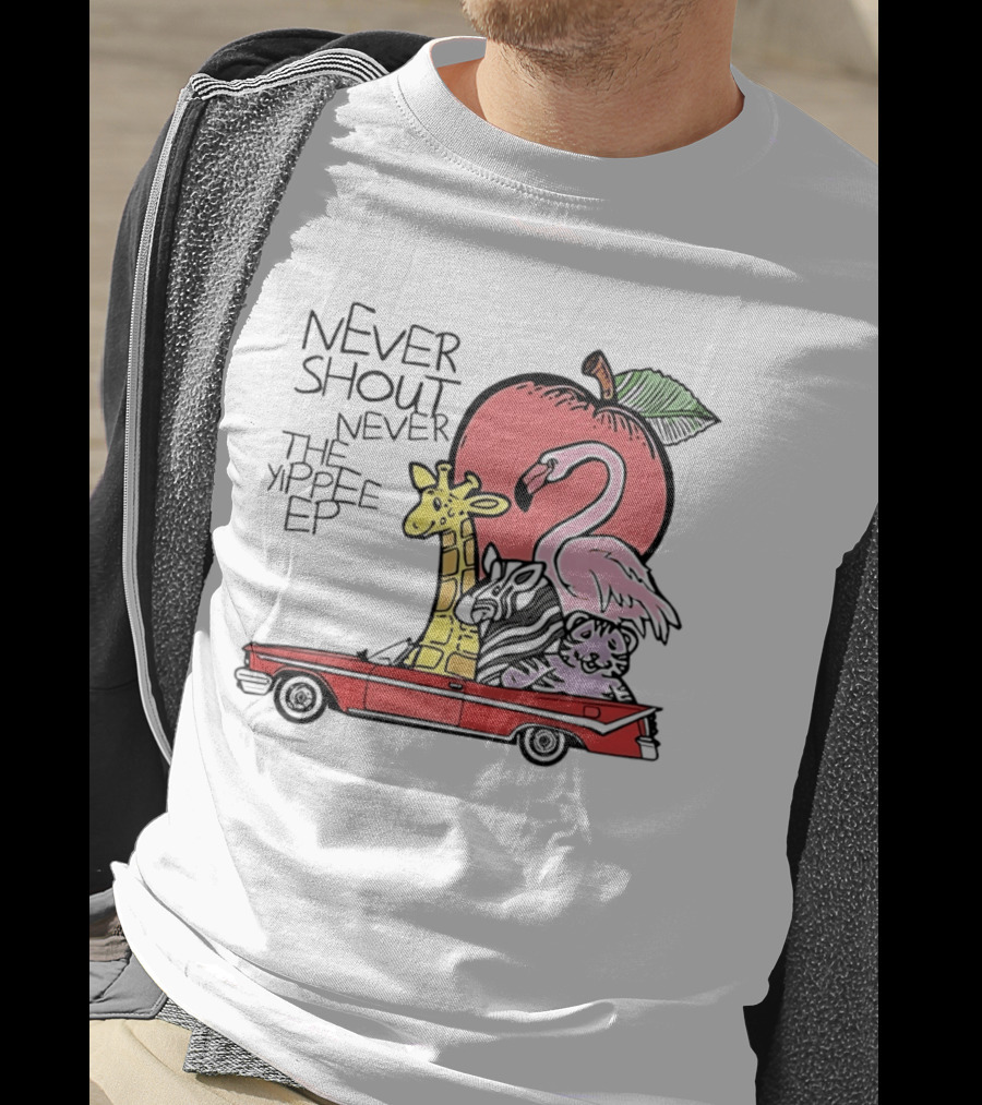 Never Shout Never The Yippee EP Flamingo Giraffe Panda Christofer Drew T-Shirt