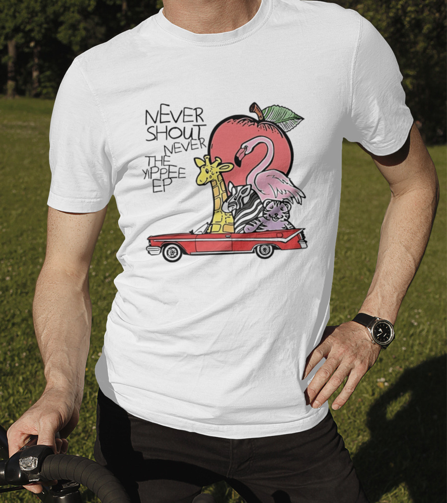 Never Shout Never The Yippee EP Flamingo Giraffe Panda Christofer Drew T-Shirt