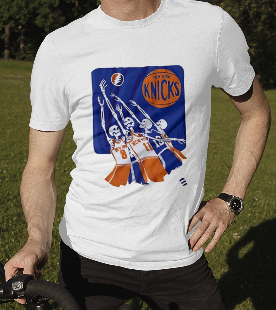 New York Knicks Skeleton Players Jersey Number 8 And 11 Basketball Team T-Shirt