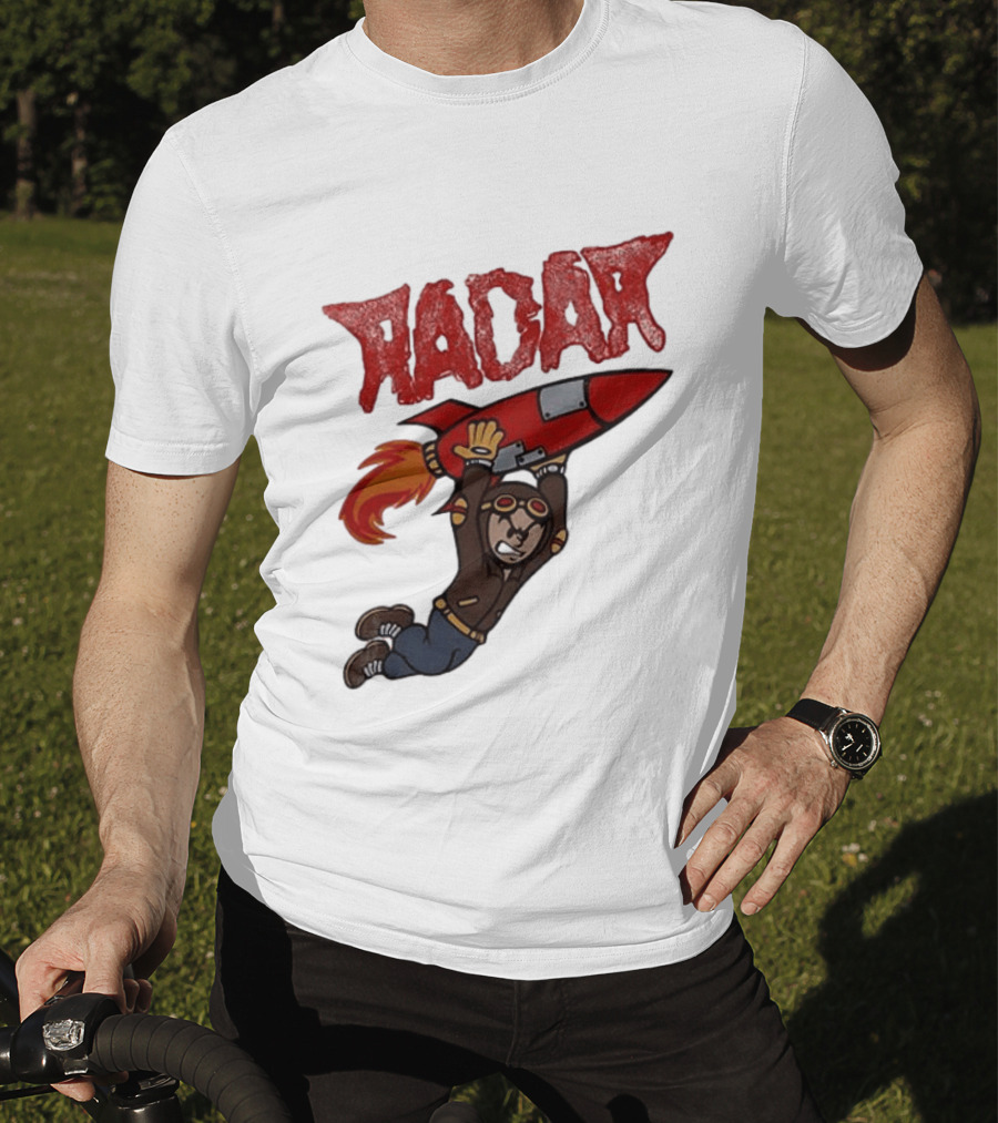 Radar Rocket Cartoon Pilot Heat Seekers T-Shirt