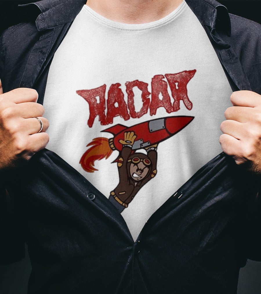 Radar Rocket Cartoon Pilot Heat Seekers T-Shirt