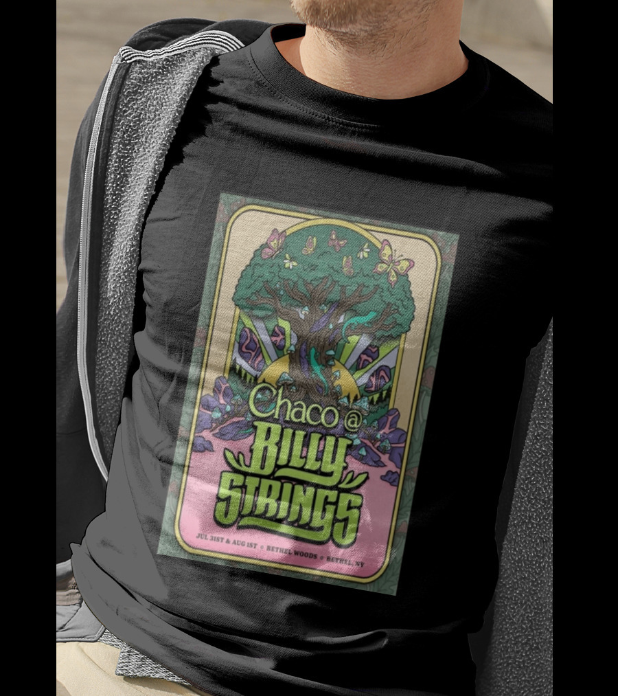 Chaco Billy Strings Bethel NY July 31st August 1st Bethel Woods Summer Concert T-Shirt