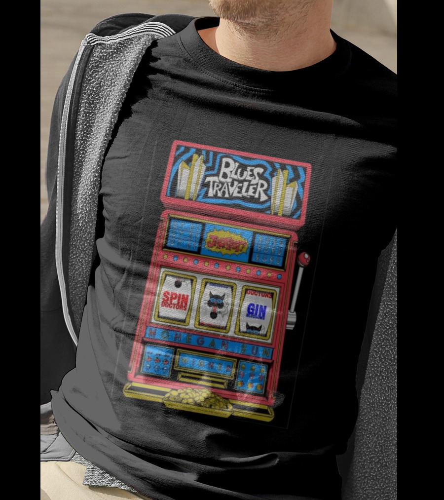 Blues Traveler Spin Doctors Gin Blossoms Mohegan Sun Slot Machine Jackpot 2026 T-Shirt