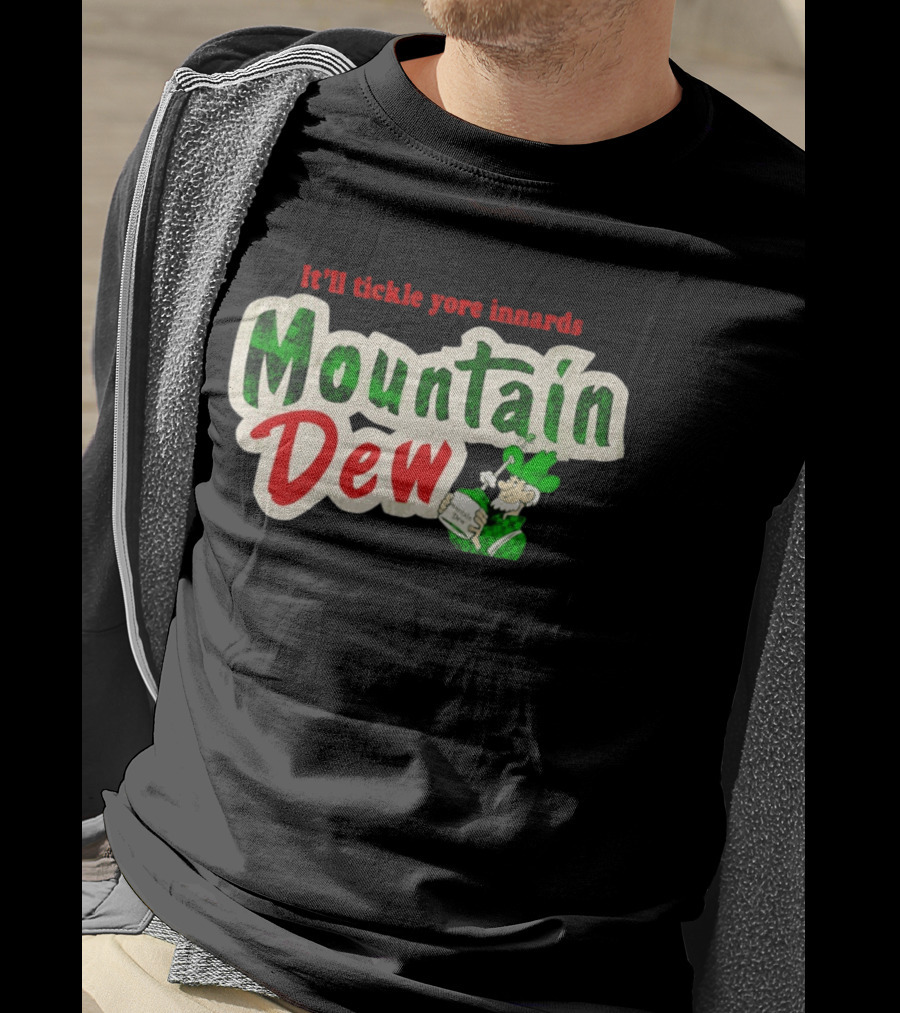 It'll Tickle Yore Innards Mountain Dew Classic Vintage Look T-Shirt