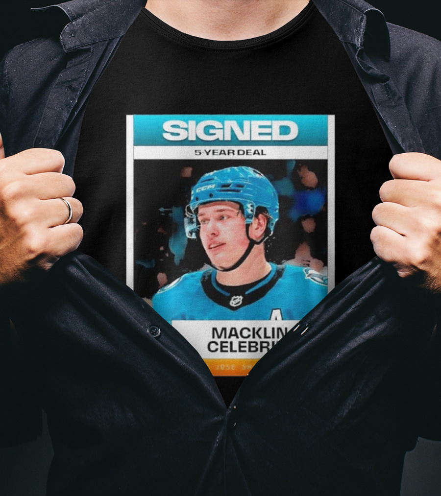 Signed 5 Year Deal Macklin Celebrini San Jose Sharks 71 T-Shirt