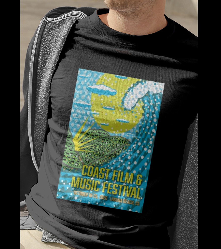 Coast Film And Music Festival Laguna Beach CA October 16 25 2026 Scenic Wave Sun And Clouds T-Shirt