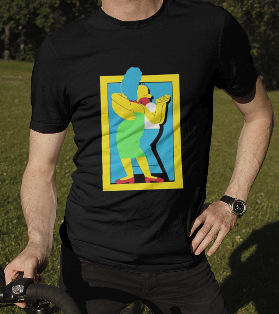 Simps Dance Iconic Cartoon Couple Embrace T-Shirt