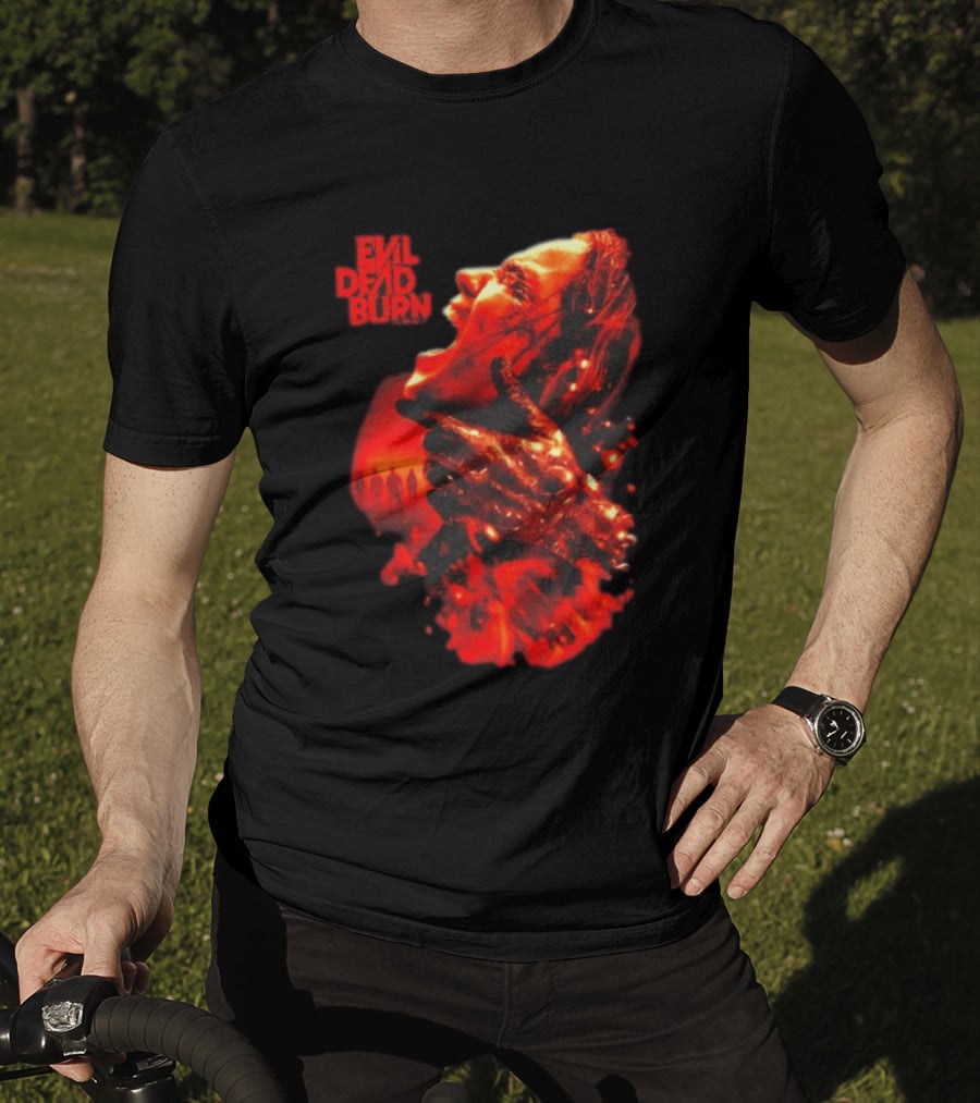 Evil Dead Burn Every Family Has Its Demons Movie Intense Fiery Horror Scene T-Shirt