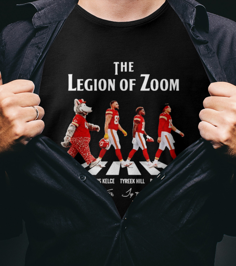 The Legion Of Zoom Kc Wolf Travis Kelce Tyreek Hill Patrick Mahomes T-Shirt