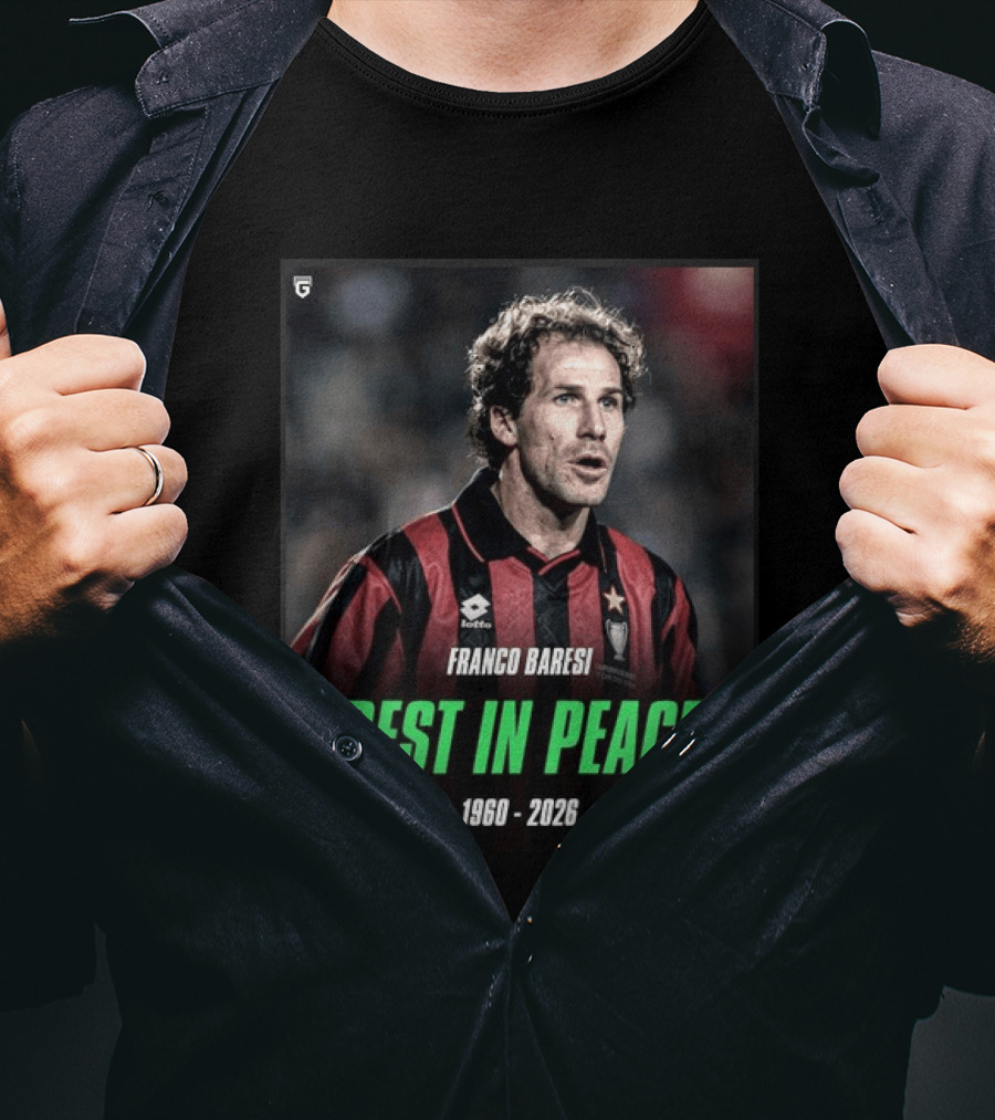 Franco Baresi Rest In Peace 1960 2026 Legendary Footballer Memorial T-Shirt